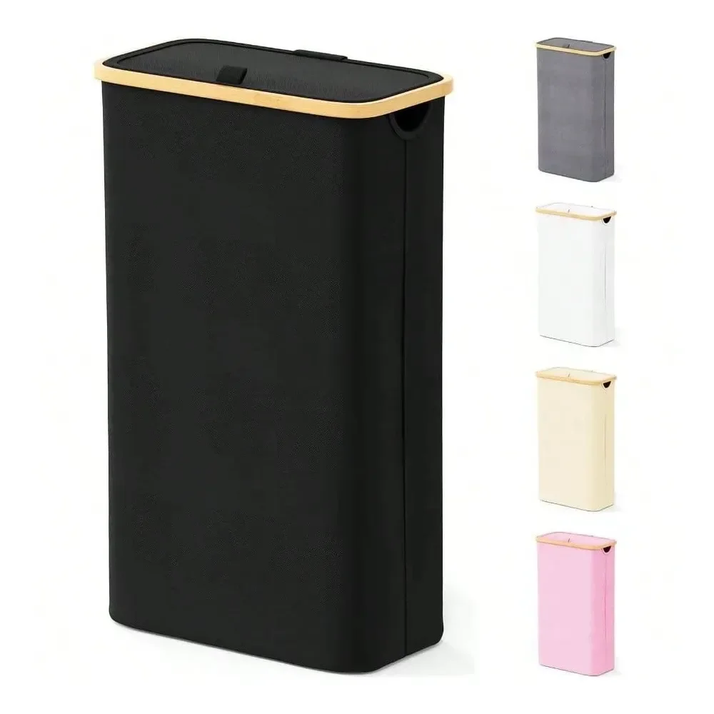 

Laundry Baskets Organization Storage Organization Hamper With Lid, 110L Large Tall Clothes Basket Bin With Handles, Collapsible