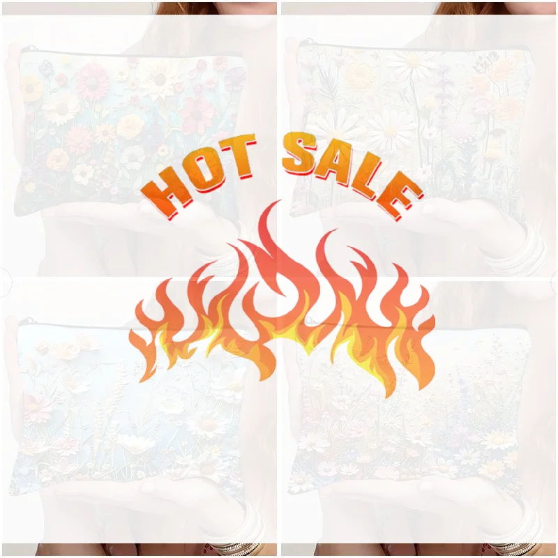 بوهو خمر على الوجهين حقيبة مستحضرات التجميل المطبوعة السفر حقيبة أدوات الزينة للنساء سعة كبيرة حقيبة مستحضرات تجميل تخزين أكياس الهدايا #1