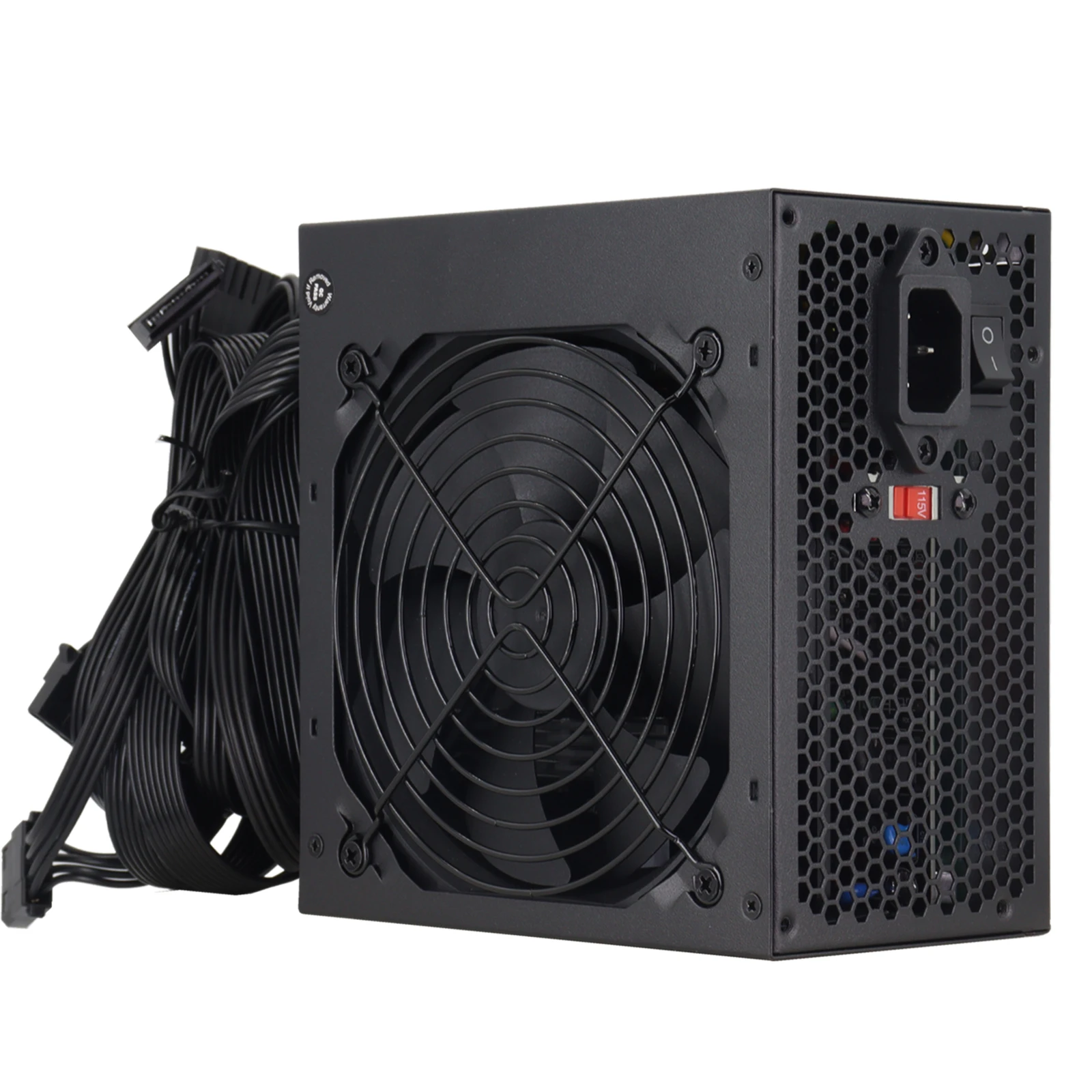 800W ATX PC-Netzteil 80 Plus Gold Gaming-Netzteil, 120mm geräuscharmer Lüfter, manueller 115/230V-Umschalter, zahlreiche Schnittstellen für Desktop-Computer