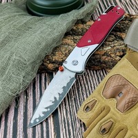 BM 535-9 Folding Knife with Damascus Blade and G10 Handle - Hunting Camping and Everyday Carry Multi-Function Tool