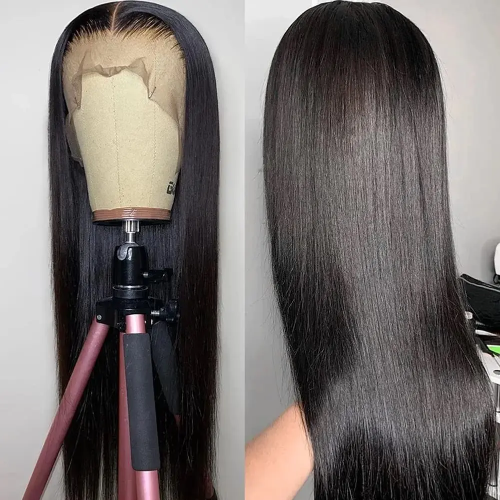 Rosabeauty 30 40 Inch 13X4 13x6 Straight Hair Lace Front Wig Human Hair Frontal 5X5 Glueless Ready to Wear Wigs 250% Dla Kobiet