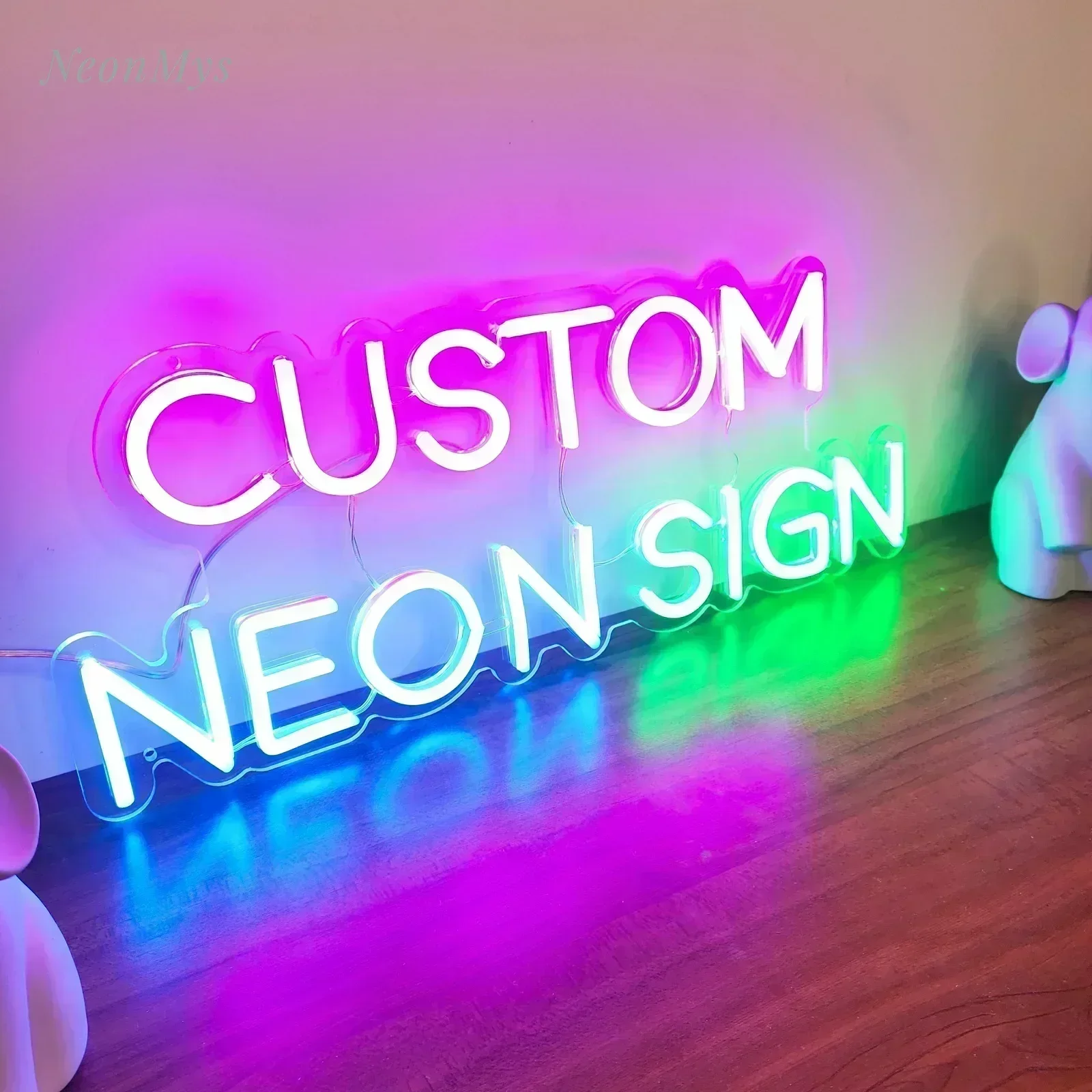 Imagem -02 - Custom Neon Sign Led Night Light Kawaii Room Decor Decoração da Parede Quarto Casamento Gaming Signboard Iluminação Linha 12 Cores