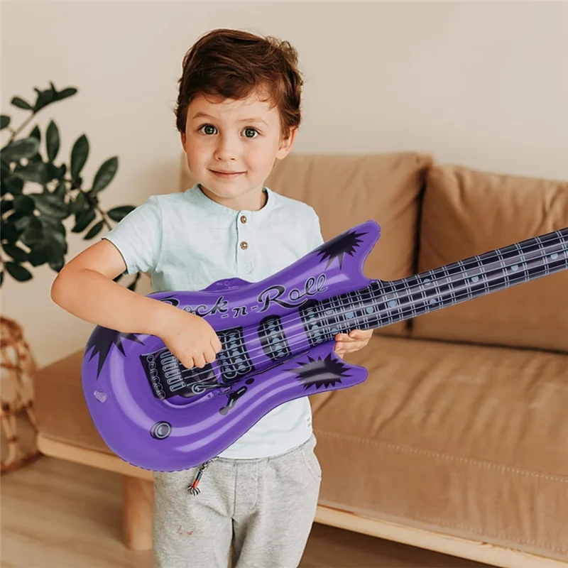 ABWE-guitare gonflable, guitare à soufflage, adaptée aux cadeaux pour enfants, fêtes de vacances