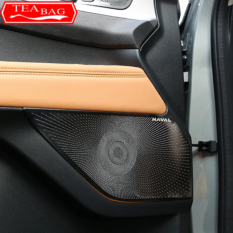 

For GWM Haval H5 II 2nd Gen 2023 2024 Car Stainless Steel Decorative Patch Speaker Cover Door Horn Cover Audio Frame Accessories