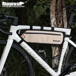 Rhinowalk Bike Frame Bag 2.1L/2.7L Waterproof Bicycle Under Tube Bag Triangle Bag Double Sided SBS Zipper Bottom binding system