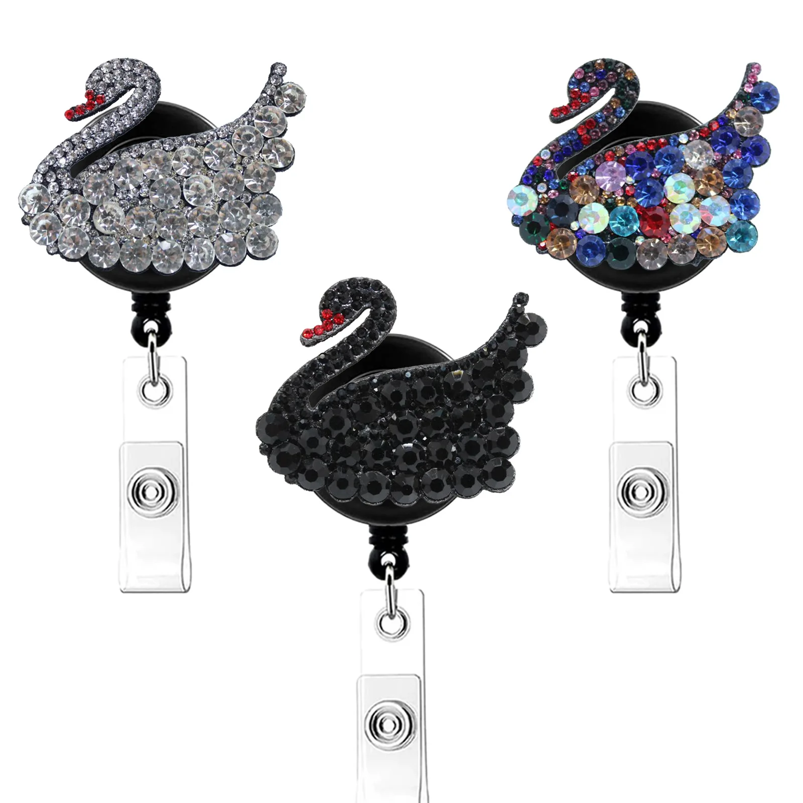 

Swivel Alligator Clip Convenient Id Holder Reel Retractable Badge Reel Charming Badge Holder Accessories For Office Teachers Id