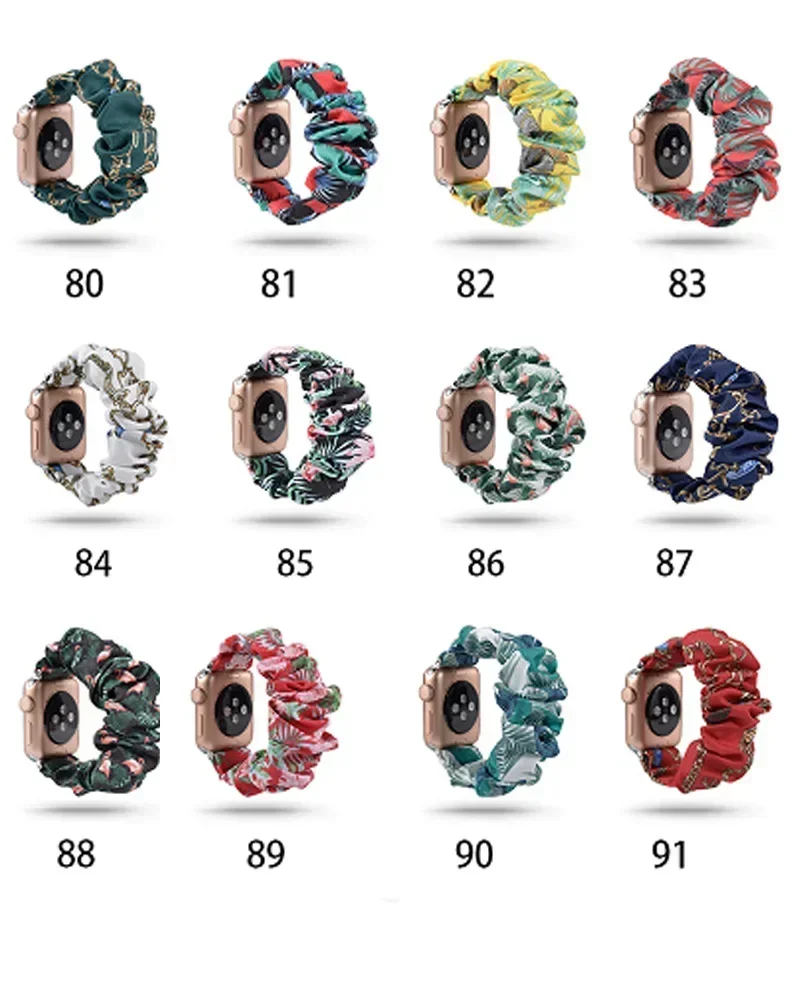 Nuevas correas de reloj elásticas Scrunchie para Apple Watch Band 6 SE 5 4 44mm 40mm correa deportiva de nailon para iwatch Series 6 5 4 38mm