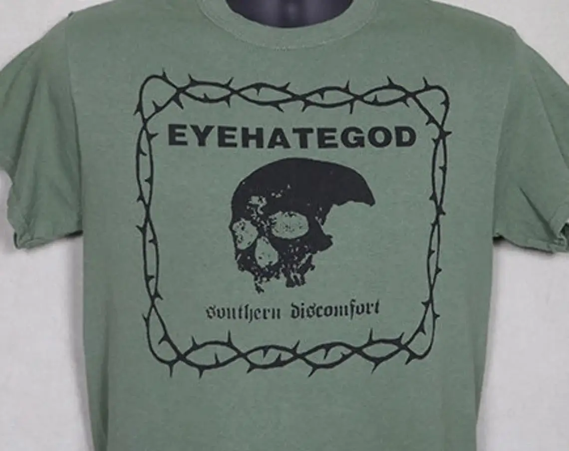 Eyehategod T-shirt vintage faded green tee Southern Discomfort sludge metal skull Melvins Corrosion of Conformity