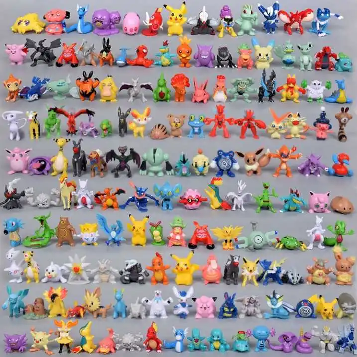 24-144pcs Pokemon Action Figure Pikachu Anime Model 2-3CM Ornamental Decoration Mini Model Doll Toy Kids Christmas Gifts