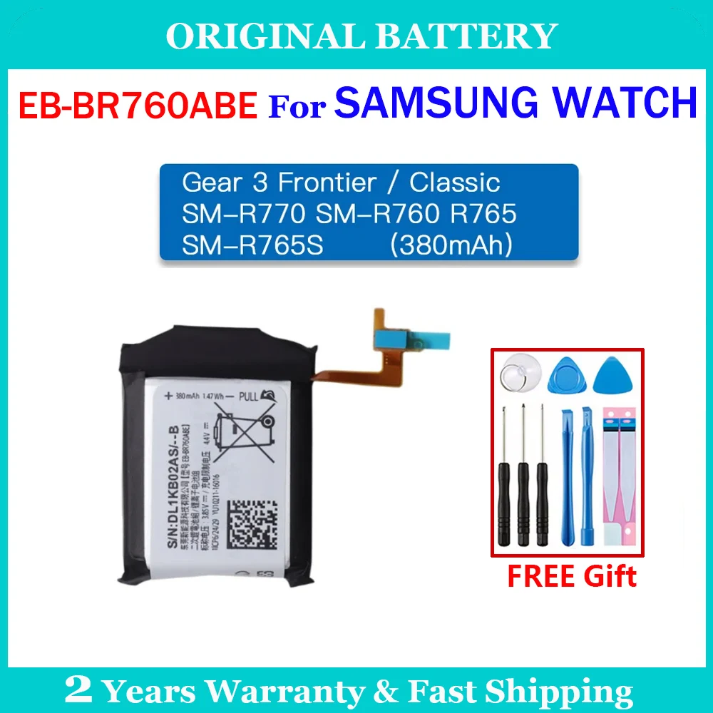 New Battery Genuine For Samsung Galaxy Watch Gear Live/S2 classic/Gear S4/Gear 1/Active 1 2 3/ Watch 3/ Gear S/Gear 2/WATCH 4