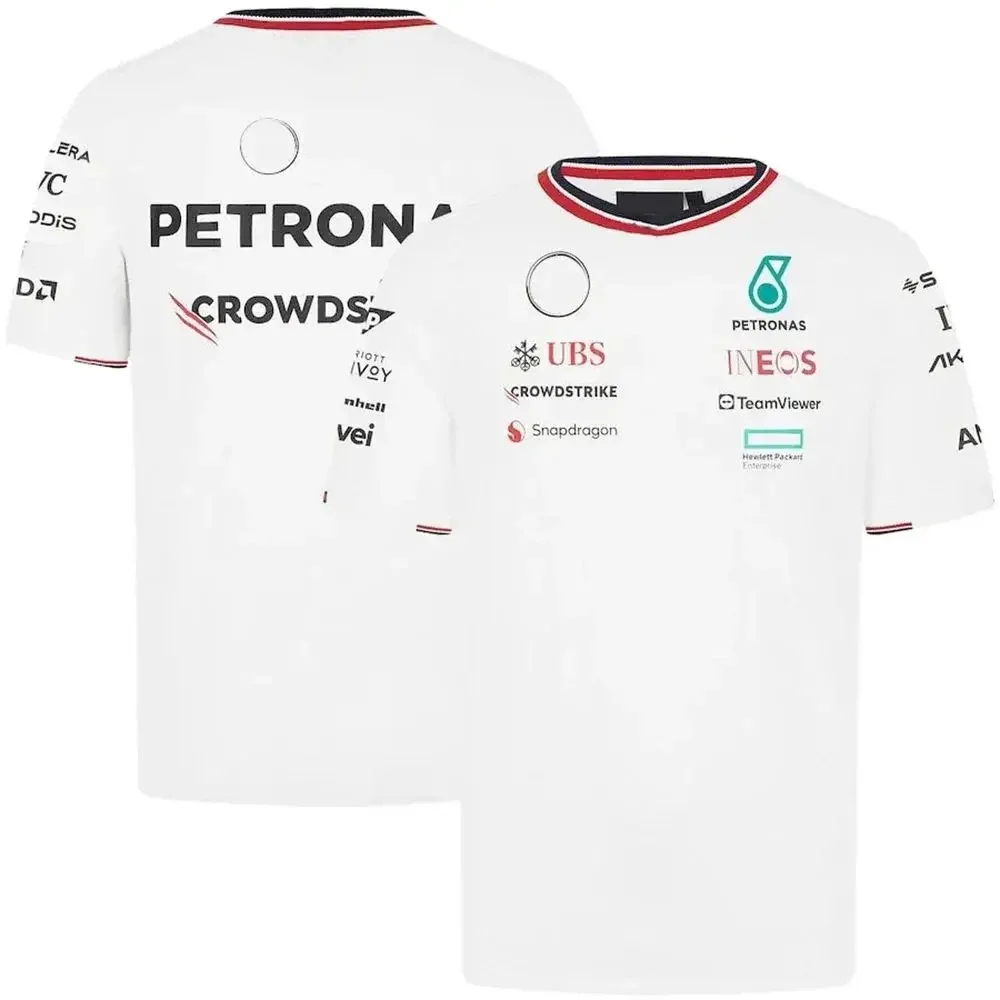 Men's and Women's F1 Racing Shirts Breathable Short Sleeve Cycling Jersey Petronas Co Team Urban Fashion Summer Best Seller