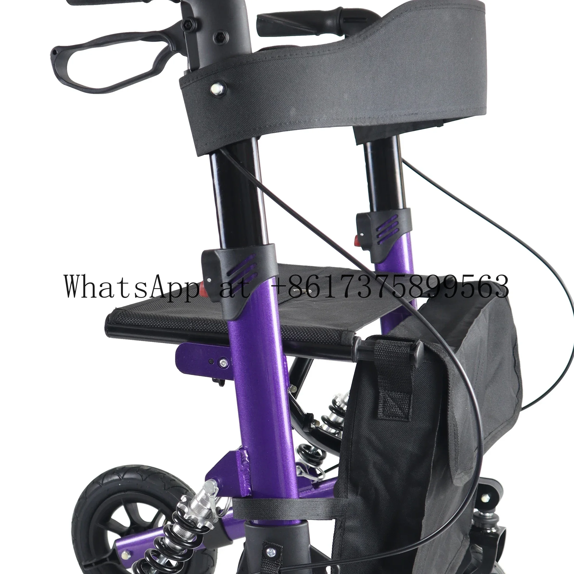 Professional Foldable Aluminum Lightweight Rollator Walker with Seat Brake Mobility Aids for Elderly Disabled Outdoor Walking