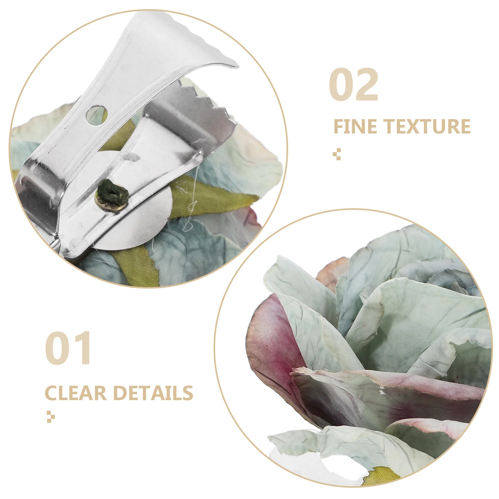 

2Pcs Rose Flower Curtain Tie Holdback Clips Stainless Steel Cloth Curtain Clamp Drapery Binding Buckle for Home Office