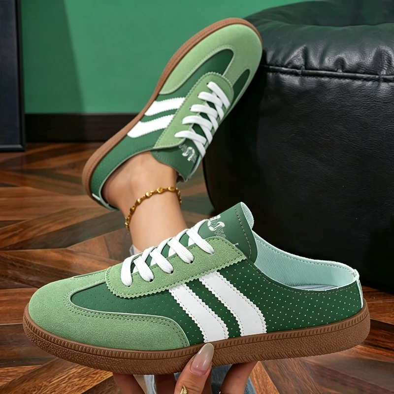 2026 New Retro Lace-Up Versatile Breathable Casual Sports Unisex Round-Toe German Training Shoes Slippers