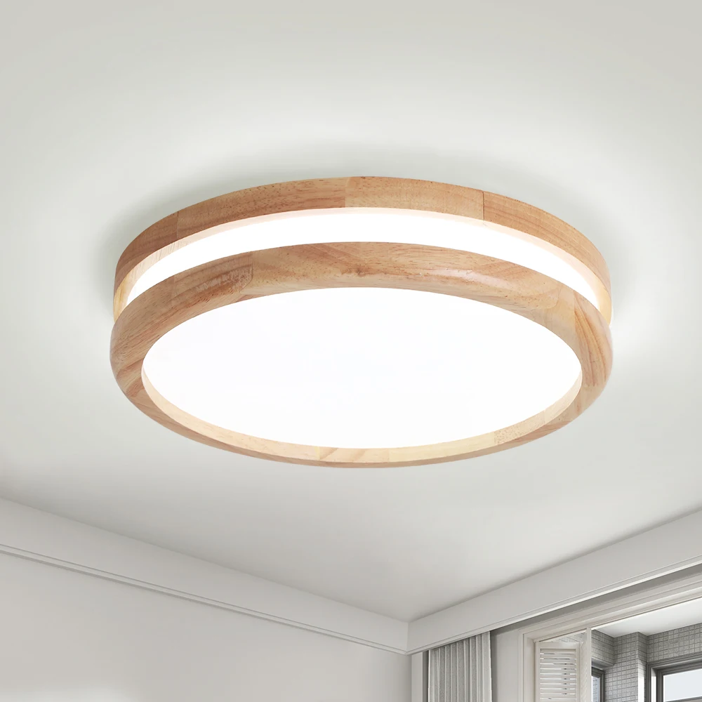 Minimalist Wooden Ceiling Lamp Modern Home Decor Led Bedroom Living Room Asile Corridor Light Balcony Simple Chandelier Luminair