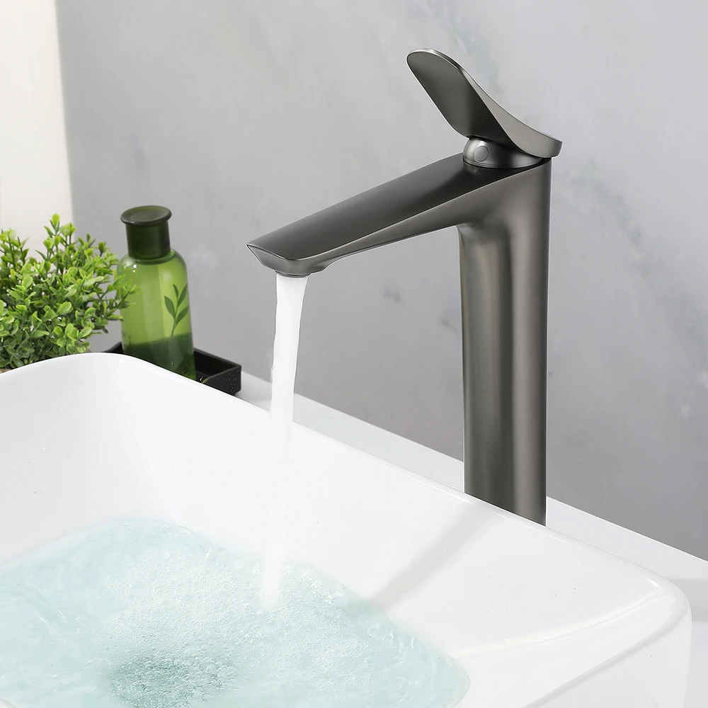 

SKOWLL Bathroom Fauce Single Handle Vessel Faucet Deck Mount High Basin Mixer Tap, XY-7001-08