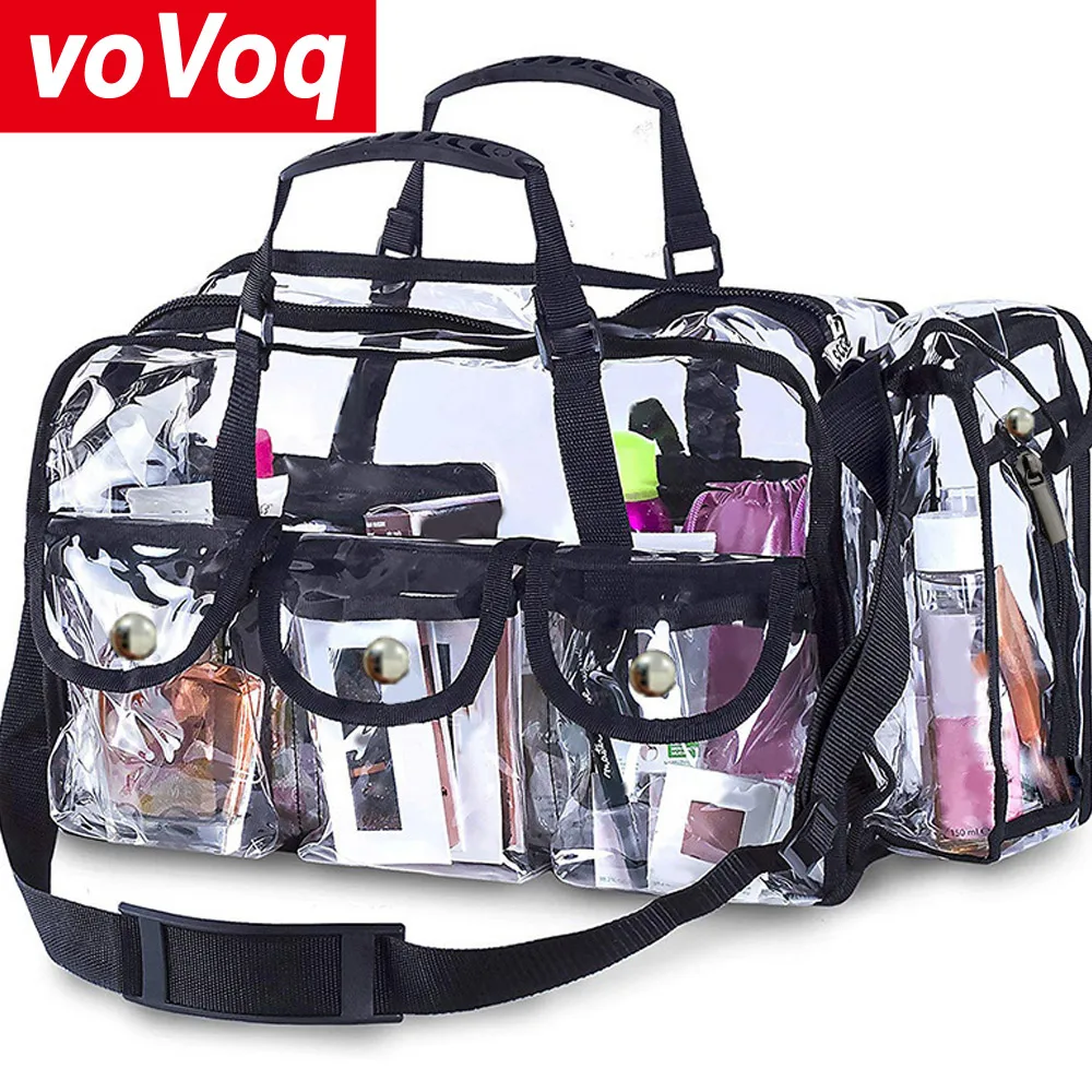 2025 New Transparent PVC Makeup Bag, Waterproof Swimming, Washing, Beach Bag, Oversized Single Shoulder Crossbody Storage Bag