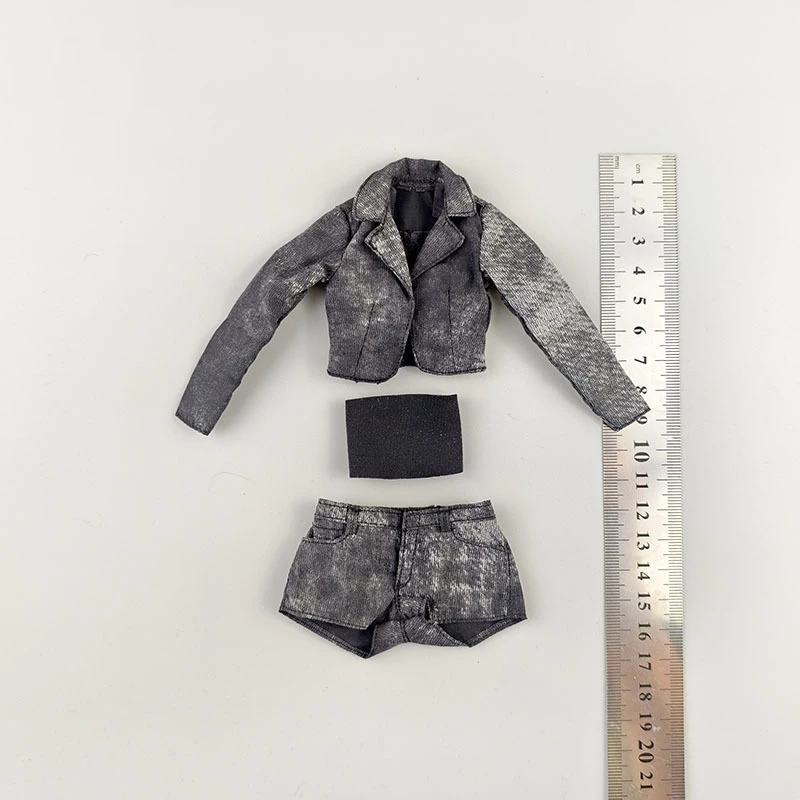 

1/6 Scale Women Girls Western Styles Coat with Shorts and Chest Wrap Set Models for 12''Action Figures Bodies DIY Accessories
