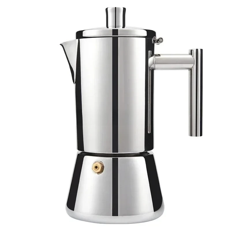 200ML 304 Stainless Steel Moka Pot, Induction Compatible Geyser Espresso Italian Coffee Maker
