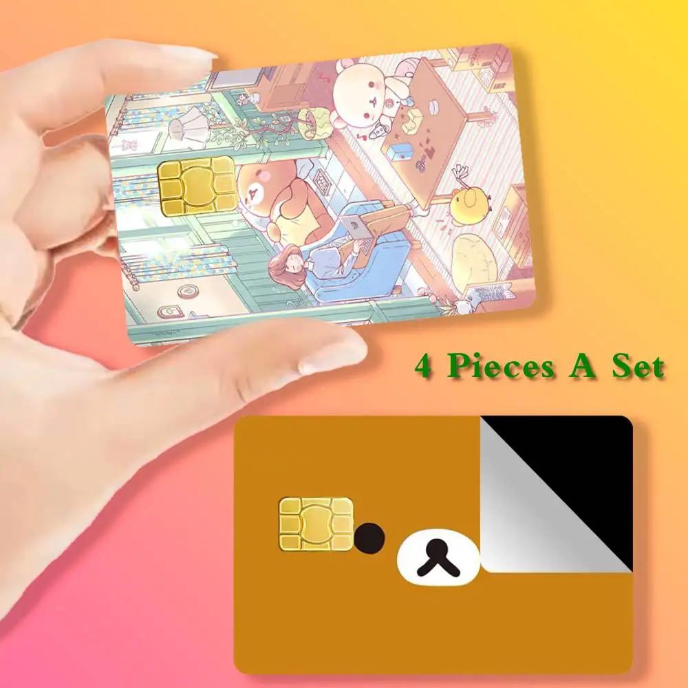 

Cartoon Cute Rilakkuma Card Stickers Cover Film Sticker for Debit Credit Bank Card Waterproof