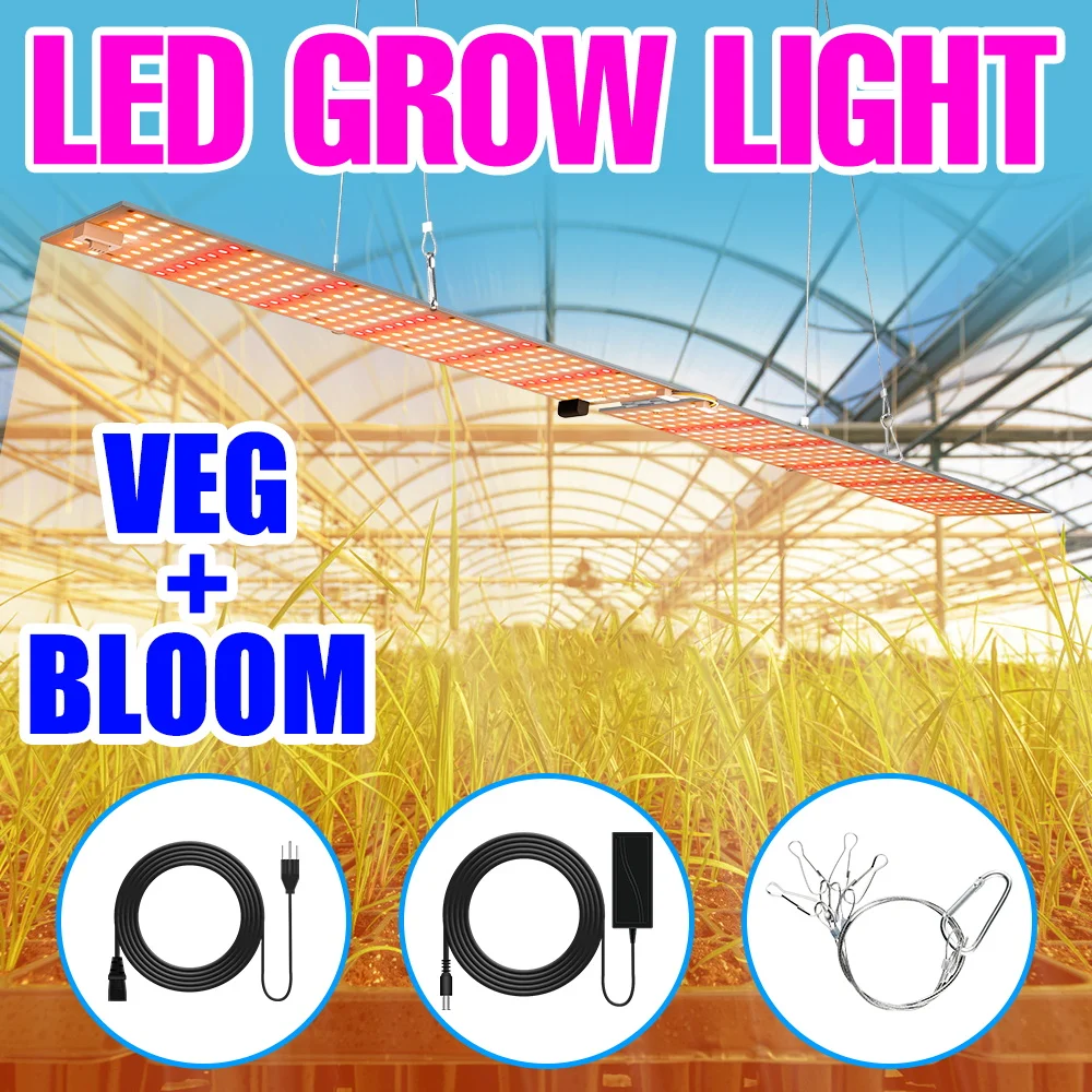 250W Full Spectrum Plant Grow Light LED Hydroponic Fill Lamp UV/IR Quantum Board Greenhouse Vegs Succulent Cultivation Lighting