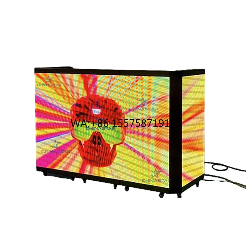 

Портативный складной DJ-пульт для улицы с LED-экраном, цифровой, настраиваемый, для сцены и фасадов