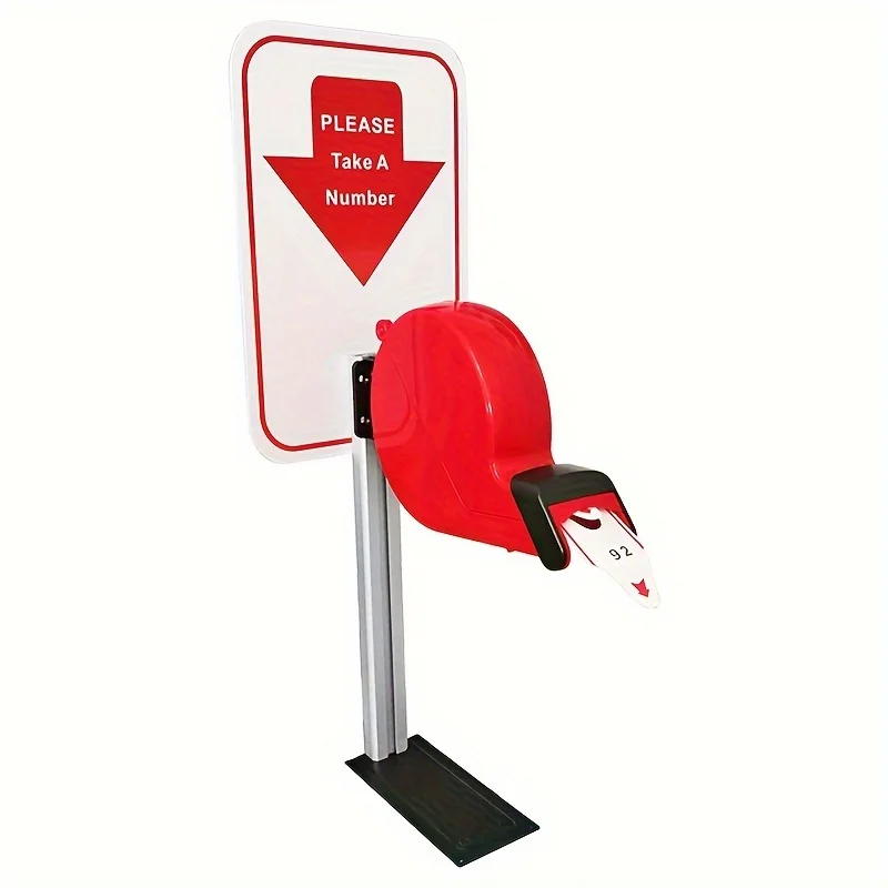 Take A Number System Ticket Machine Ticket Dispenser With Stand And 1 Roll Of 2000 Tickets 2-Digits Ticket For Queue Call System