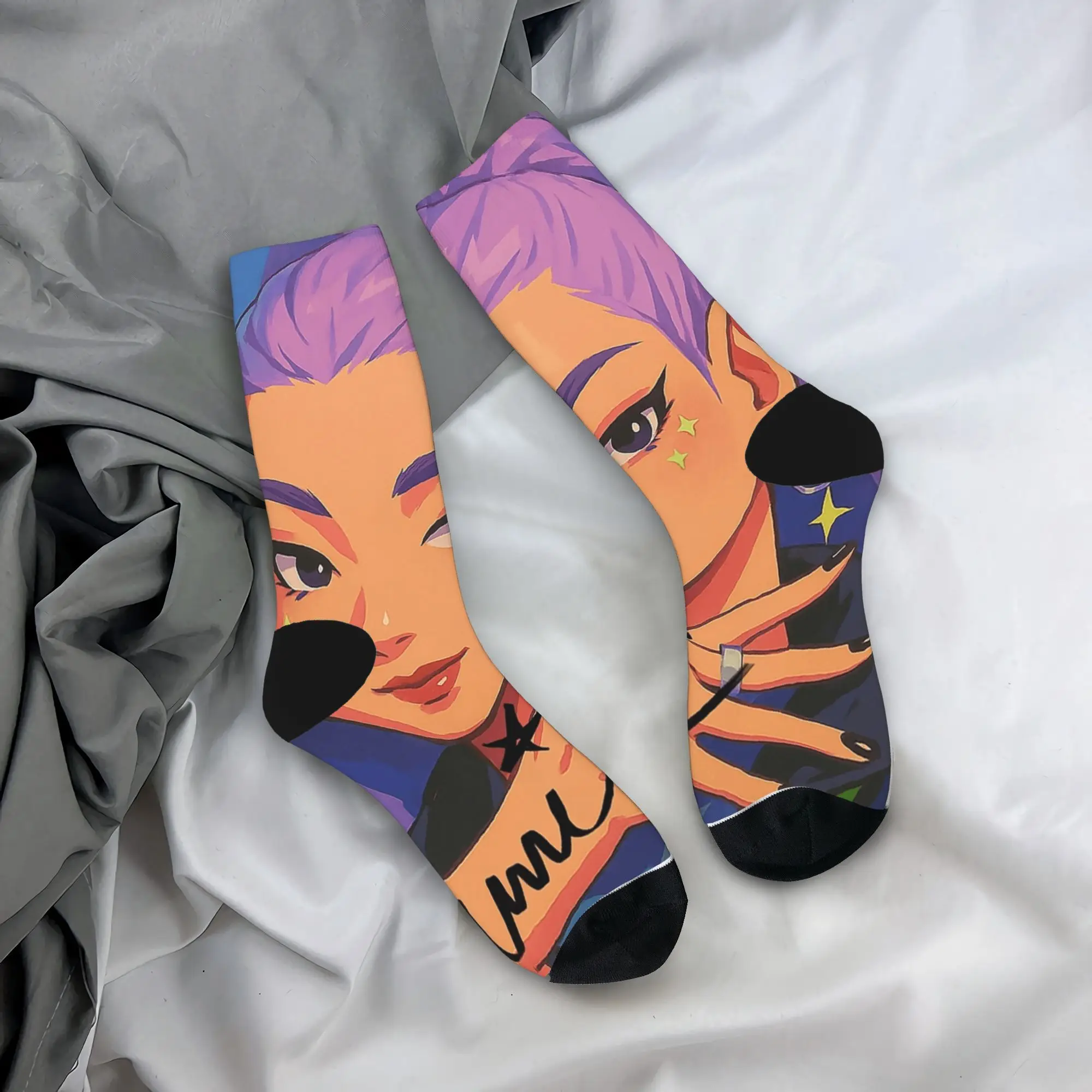 

Baby Saja KPop Demon Hunters Chibi Art Чулки Дизайн Элегантные носки Весенние противоскользящие носки Мужские уличные удобные носки