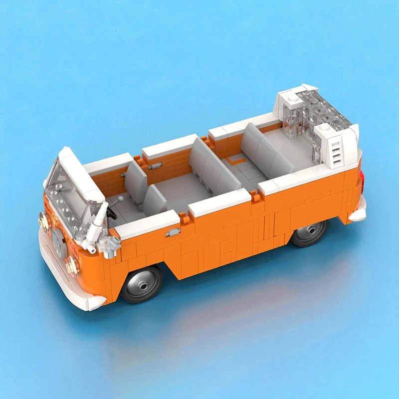 506PCS MOC bouwsteen voertuig transportvoertuig T2 bestelwagen bus model FDIY montage bouwsteen speelgoed kindervakantiecadeau