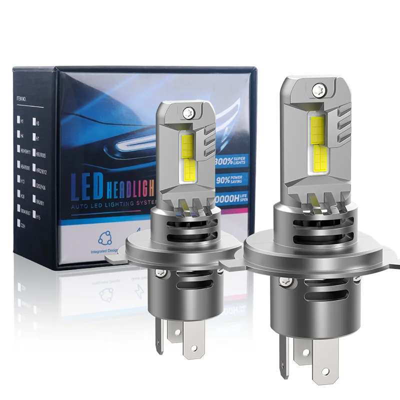 

2pcs H4 LED Car Headlight Bulbs 30000LM Super Bright Turbo Car Lights Canbus High Low Beam Auto Light Turbo Led Diode Lamp 12V