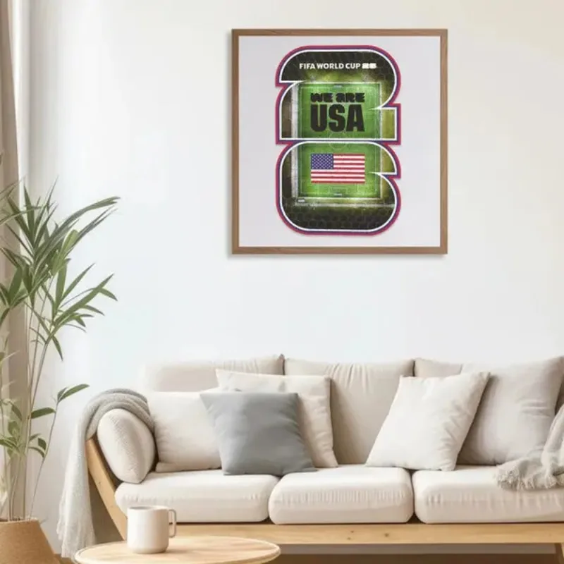 

2026 FIFA World Cup USA Football Field Poster Jigsaw Puzzle 8.2*12.5in Challenging High Quality Wooden Puzzle Gifts for Adults