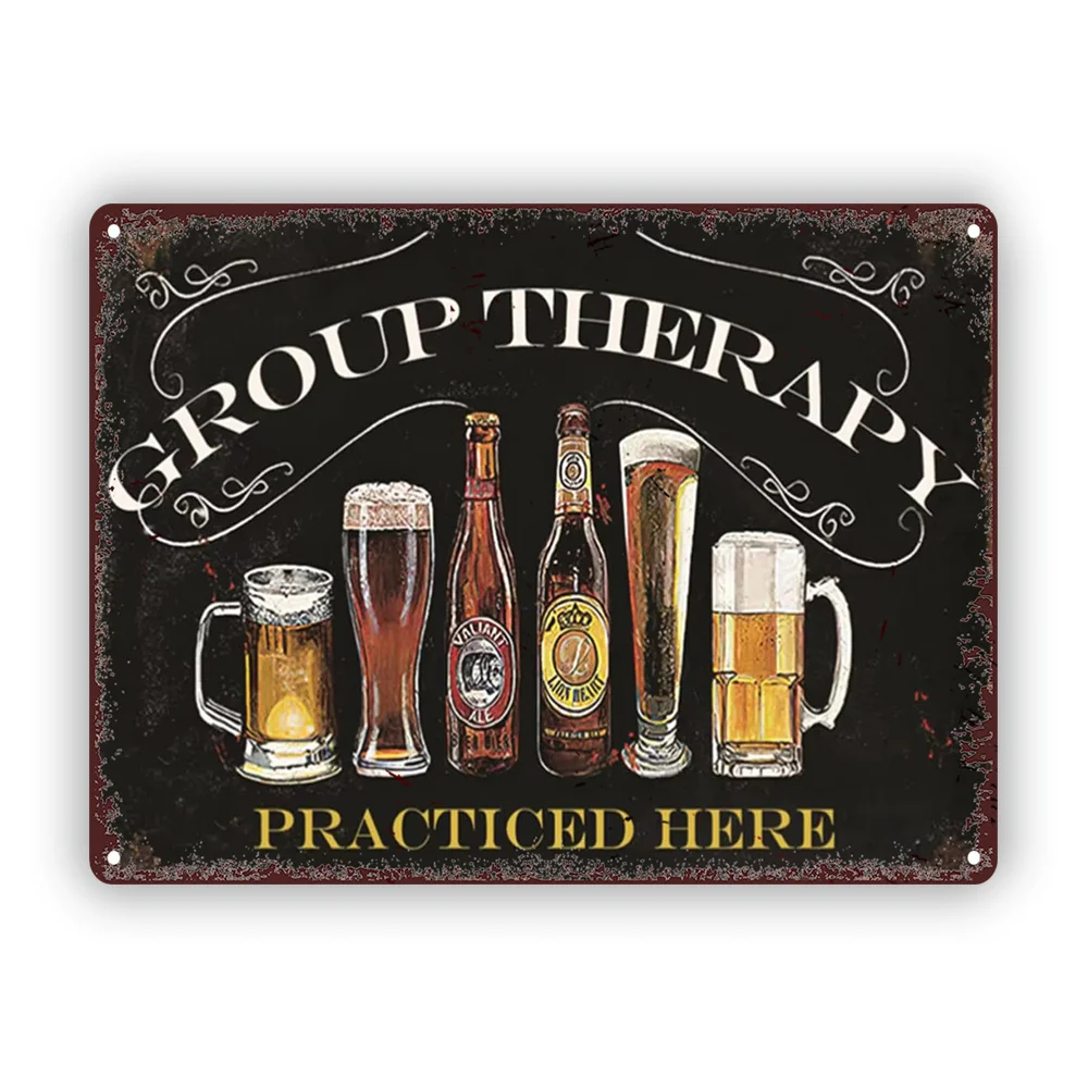 Room Decor , Vintage Metal Tin Sign with Retro 