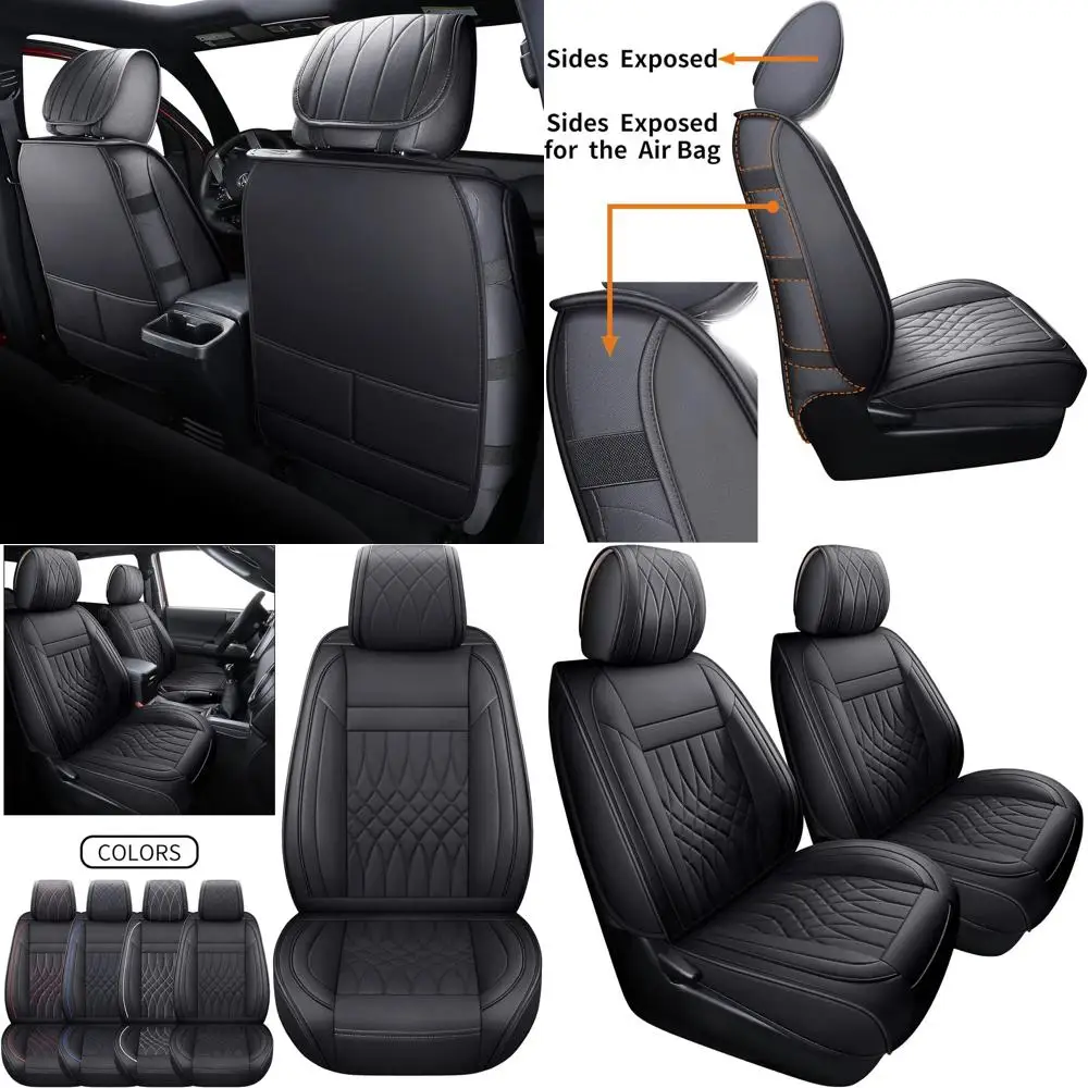 

Чехлы на сиденья, совместимые с Toyota Tacoma для 2005-2024 2025 Crew Double Access Cab TRD Off-Road Limited SR SR5 Trail Edition Tr