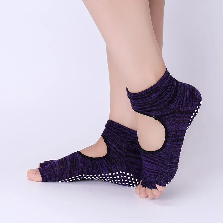 Antypoślizgowe skarpety do jogi z przegródkami na palce, oddychające, dla kobiet i mężczyzn, do pilatesu i ćwiczeń, skarpety antypoślizgowe do barre i ćwiczeń.
