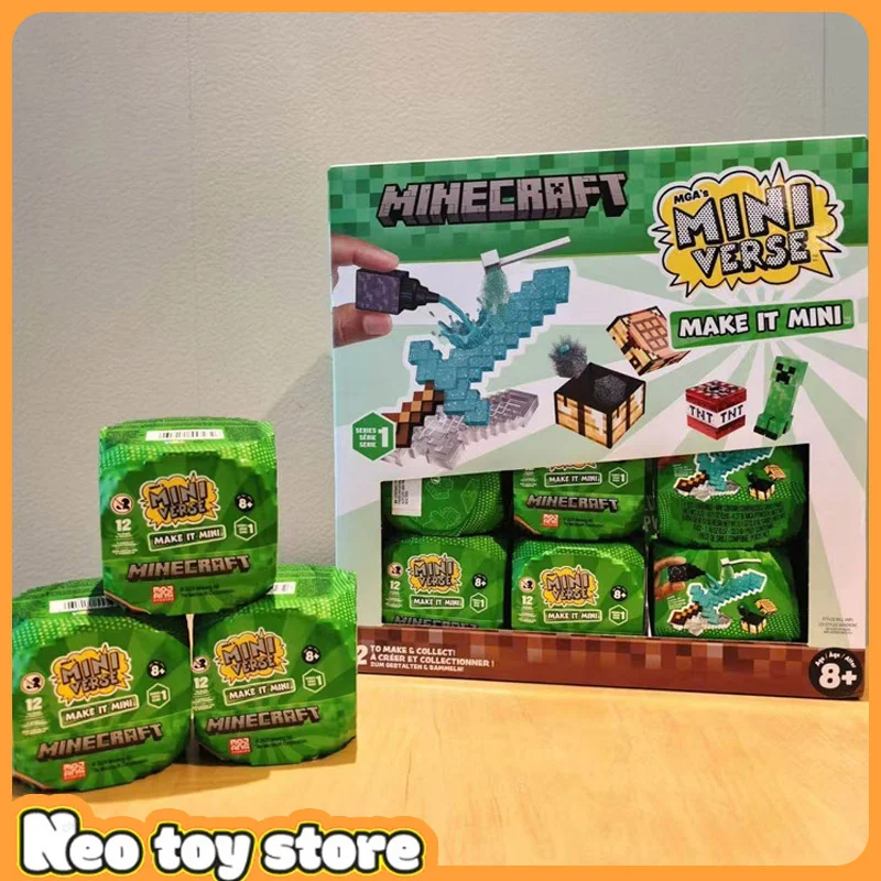 MGA Miniverse and Minecraft DIY Мини-оружие Слепый шар Make It Мини-набор Микромасштабная модель Строительная игрушка-сюрприз Коллекционная