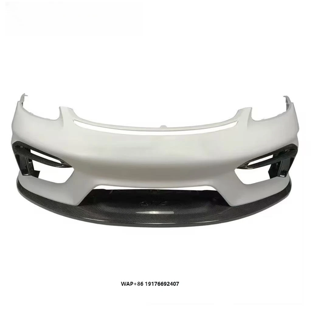 

Передний бампер из сухого карбона в стиле GT4 для Cayman Boxster 718 (комплект обвеса)