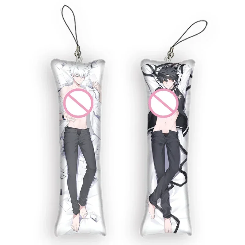 New design Mini Pillow Dakimakura Keychain Charles Lucas Anime Body Key Chain Cosplay Anime Keychain