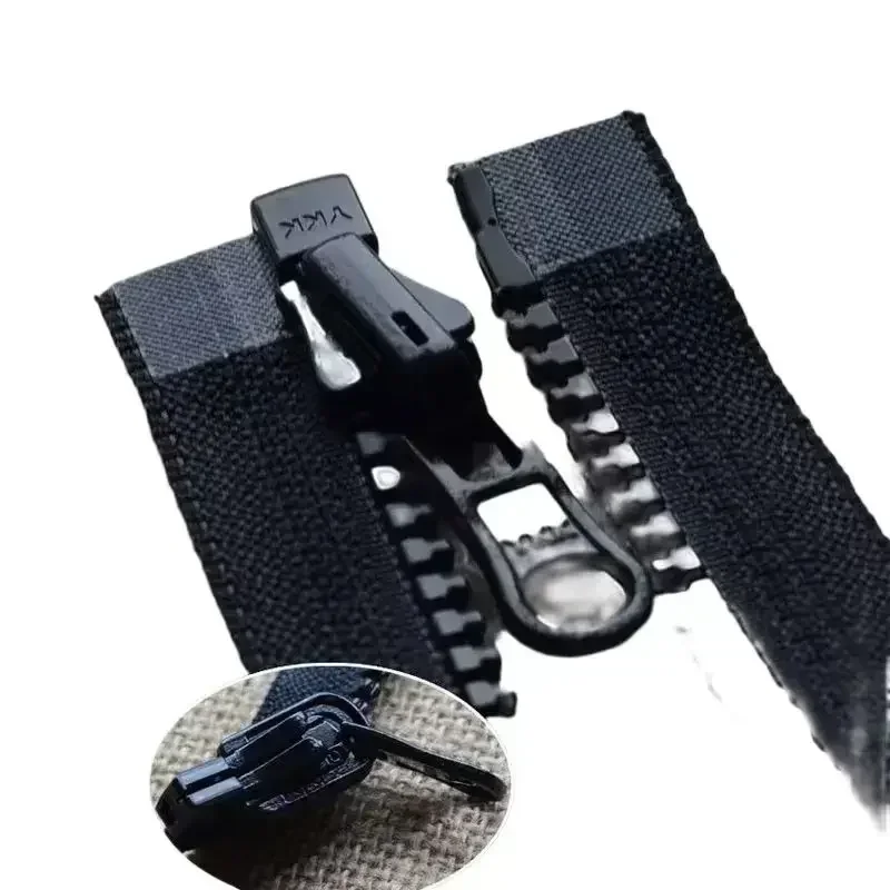 

(На заказ) 2 шт./лот 5 # Двусторонний слайдер на молнии Ykk от 50 до 100 см, одинарный открытый белый, красный, розовый, серый, черный, куртка, швейный аксессуар