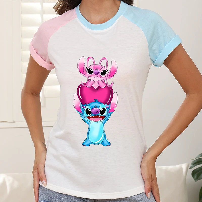 

T Shirt Cartoon Clothes Trends Disney Mickey Minnie Tees Ladies Y2k t-Shirt Custom Woman Clothing Short Sleeve Top Summer 2025