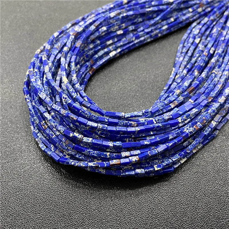 Natural Stone Rectangle Cube Beads for DIY Accessories