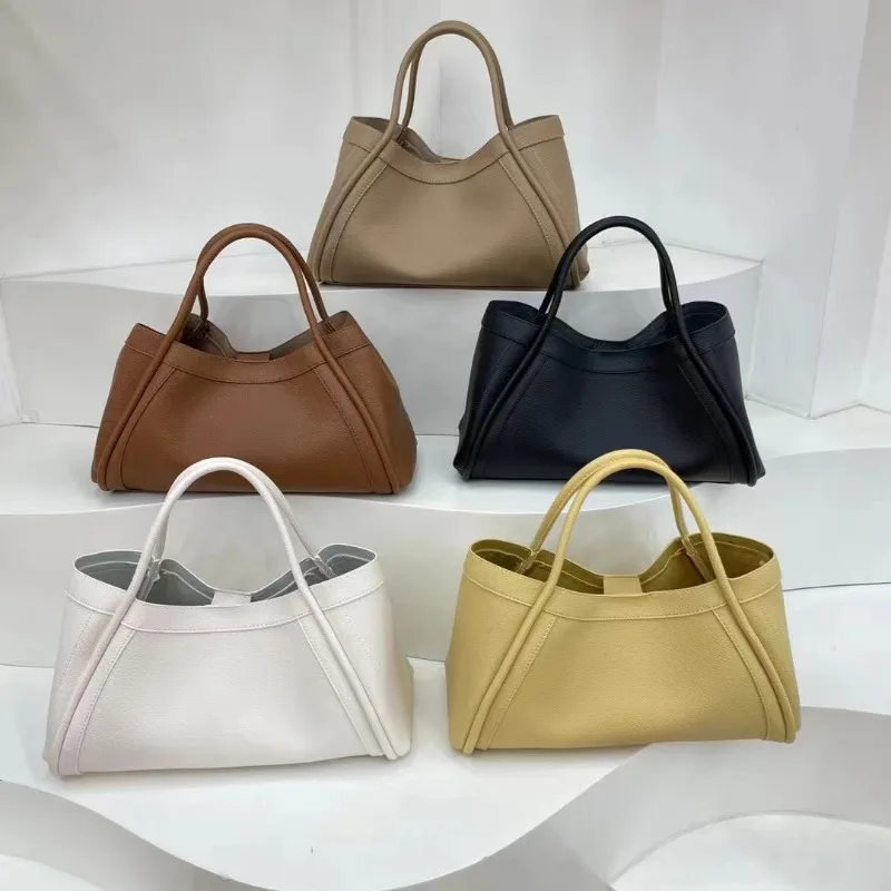 

Fashion Minimalist Ladies Handbag New Large Capacity Crossbody Bucket Bags Texture Versatile Solid Color Women's Shoulder Bag