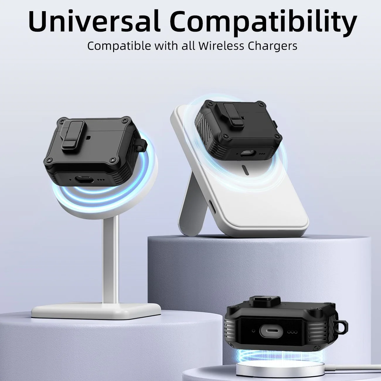 AirPods Pro 3 (2025)用セキュアロックケース 新型自動ポップアップフルプロテクトケース クリーニングキット付き Apple AirPods Pro 3対応