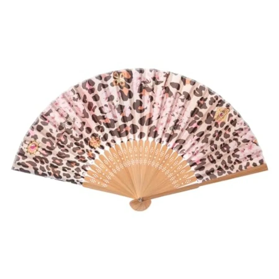 

Hand Fan Bamboo Printed Pattern Folding Fan For Party Wedding Gift