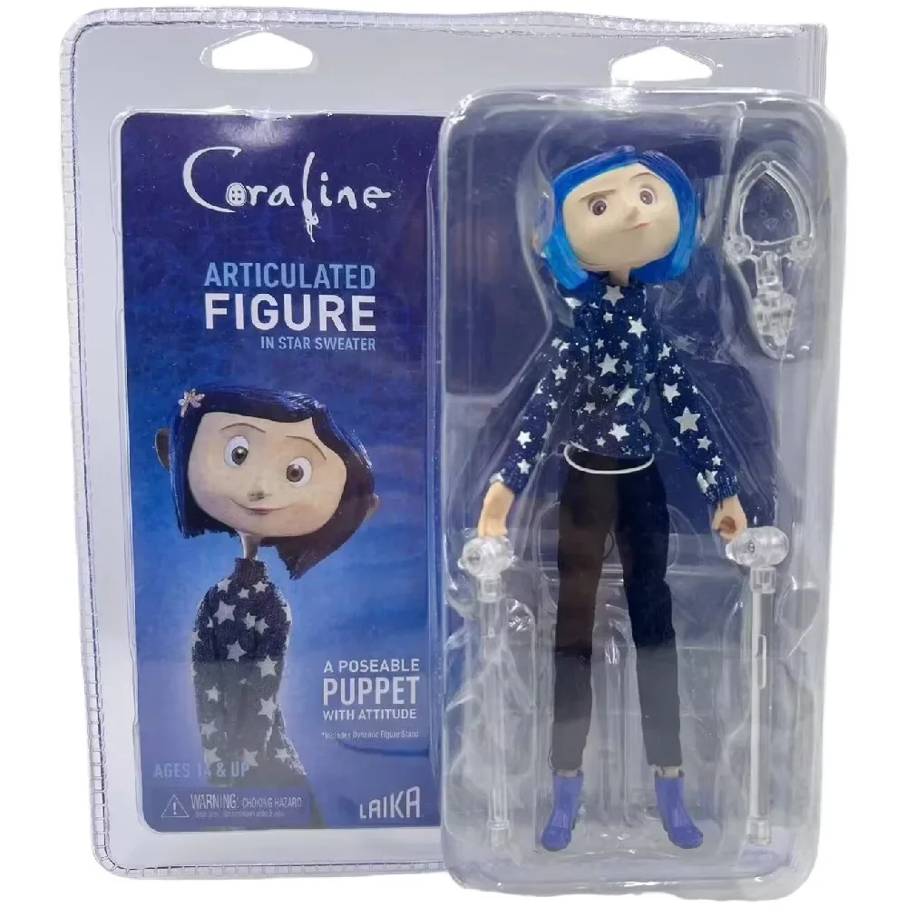 NECA Anime Figur Coraline The Secret Door Film Caroline Action Figure Gk Figur Sammlung Ornament Puppe Spielzeug Weihnachtsgeschenk