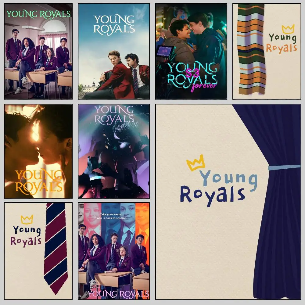 series Young Royals Poster Wall Posters Self-Adhesive Wall Stickers Home Decoration for Bedroom Living Room