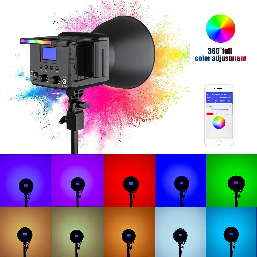 Sokani X100 RGB/Bi-color LED Video Light 100W COB Strobe Bowens Mount Continuous Lighting Lamp for Photos Studio Video Recording