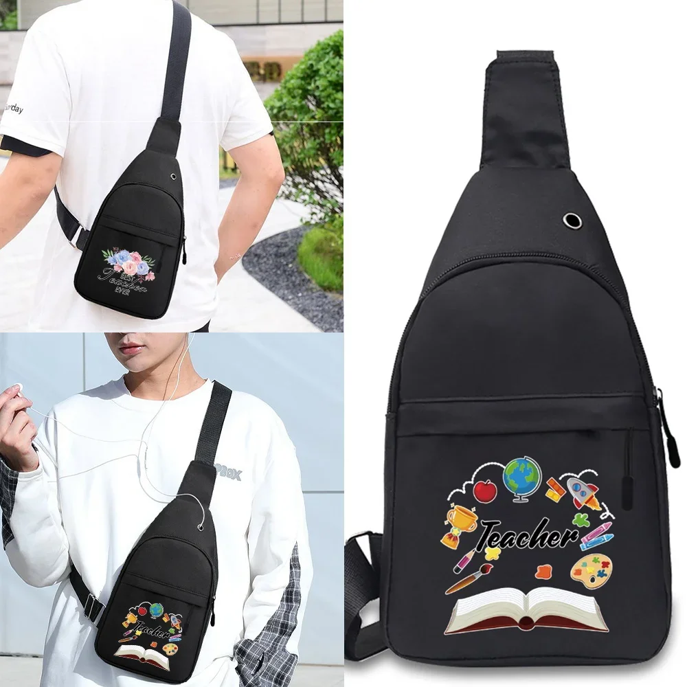 

Shoulder Bags Outdoor Sport Picnic Messenger Teacher Serie Pattern Cross Body Chest Bag for Male 2024 Fashion Korean-Style