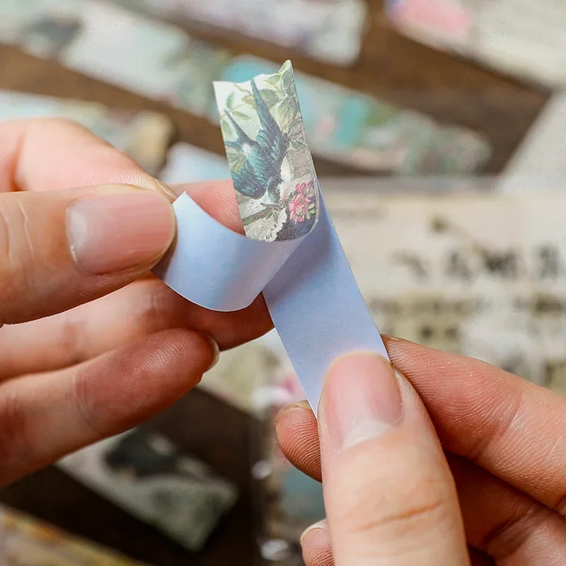 50pcs/set Memory Trace Series Creative Animals Paintings Maps Hand Book Journal DIY Decorative Stickers