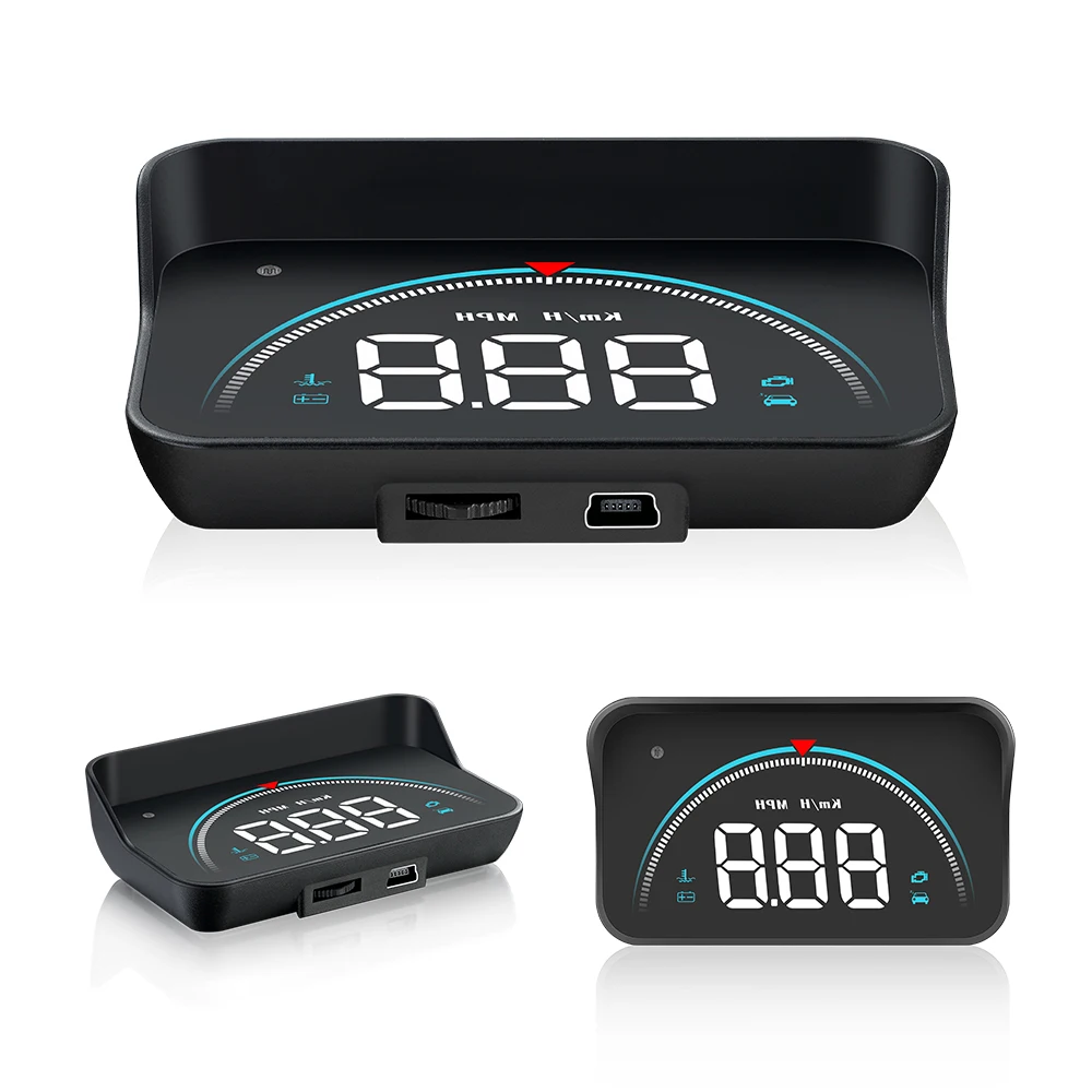 M8 GPS HUD Head Up Display tachimetro per Auto OBD2 EUOBD proiettore di avviso di velocità eccessiva parabrezza allarme di tensione elettronico