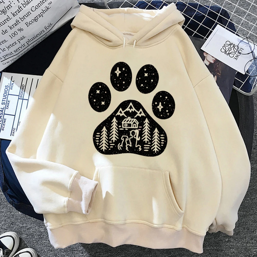 

French Bulldog hoodies women japanese anime Winter sweat y2k Hooded Shirt sweater women 90s tracksuit